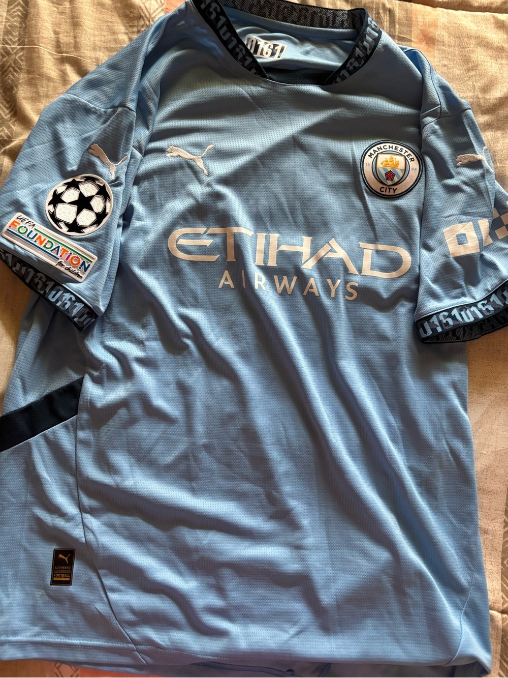 Puma Manchester City XL Light Blue Soccer Jersey